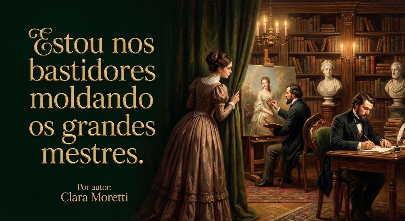 Estou nos bastidores moldando os grandes mestres.
